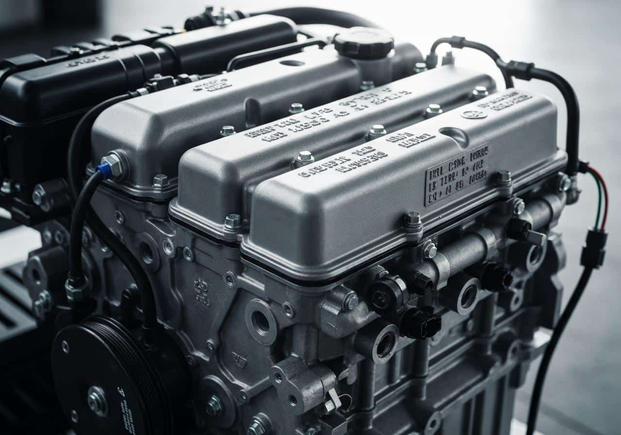 Moteur essence atmosphérique Renault K4M vue rapprochée