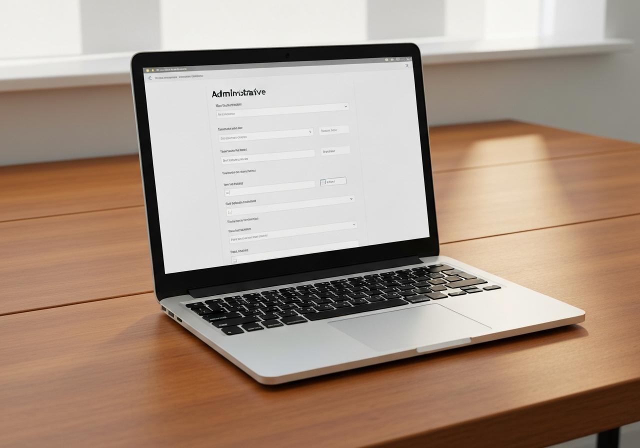 Certificat de situation administrative affiché sur écran d'ordinateur