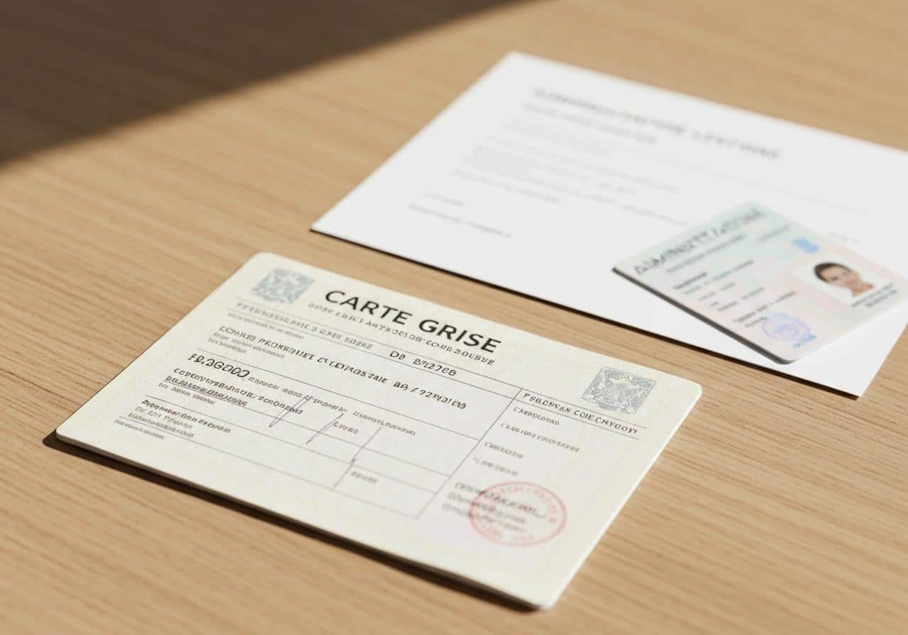 Documents administratifs véhicule carte grise certificat